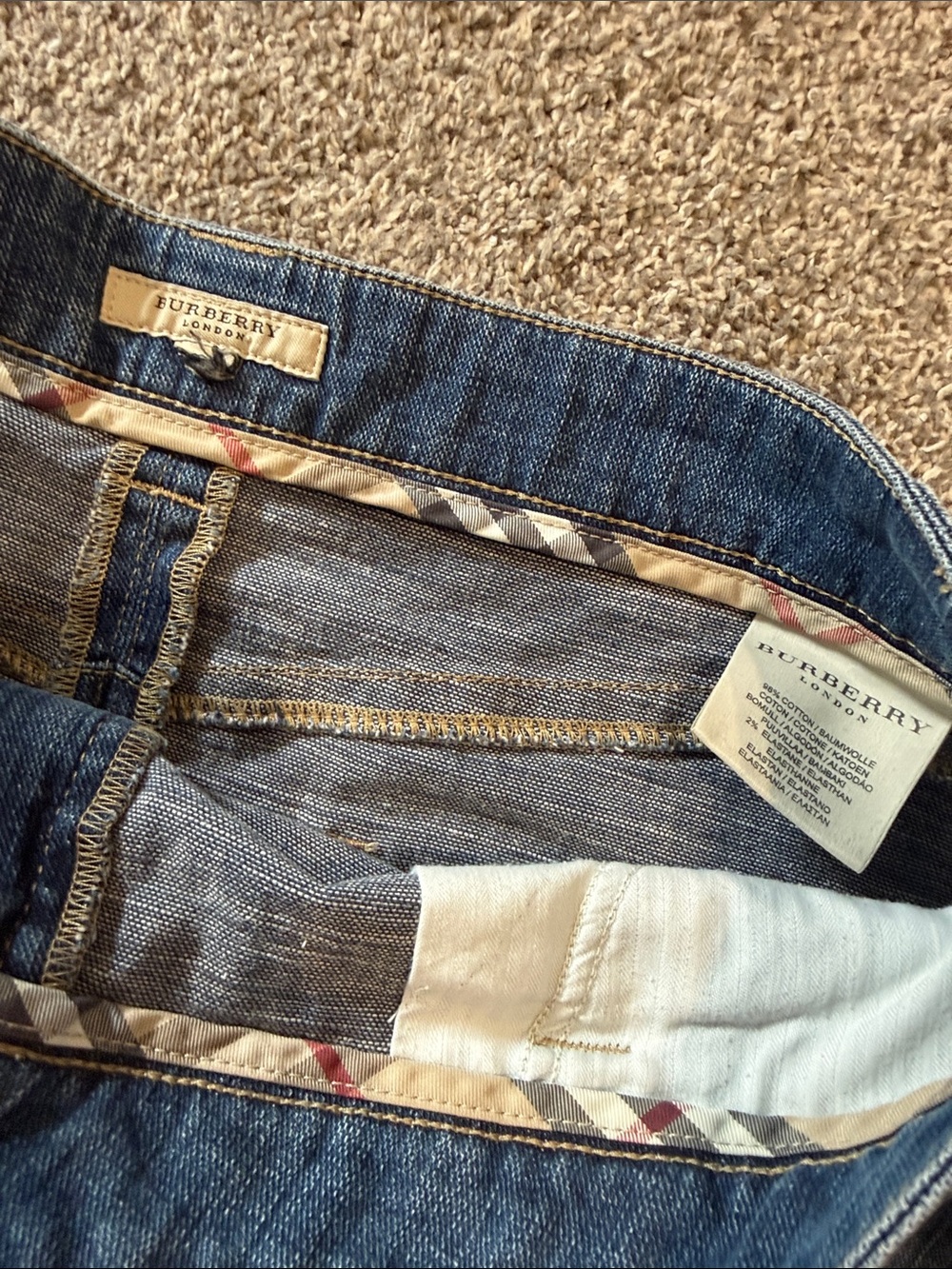 Burberry Vintage Denim Skirt - size 10/12 - Picture 5 of 5